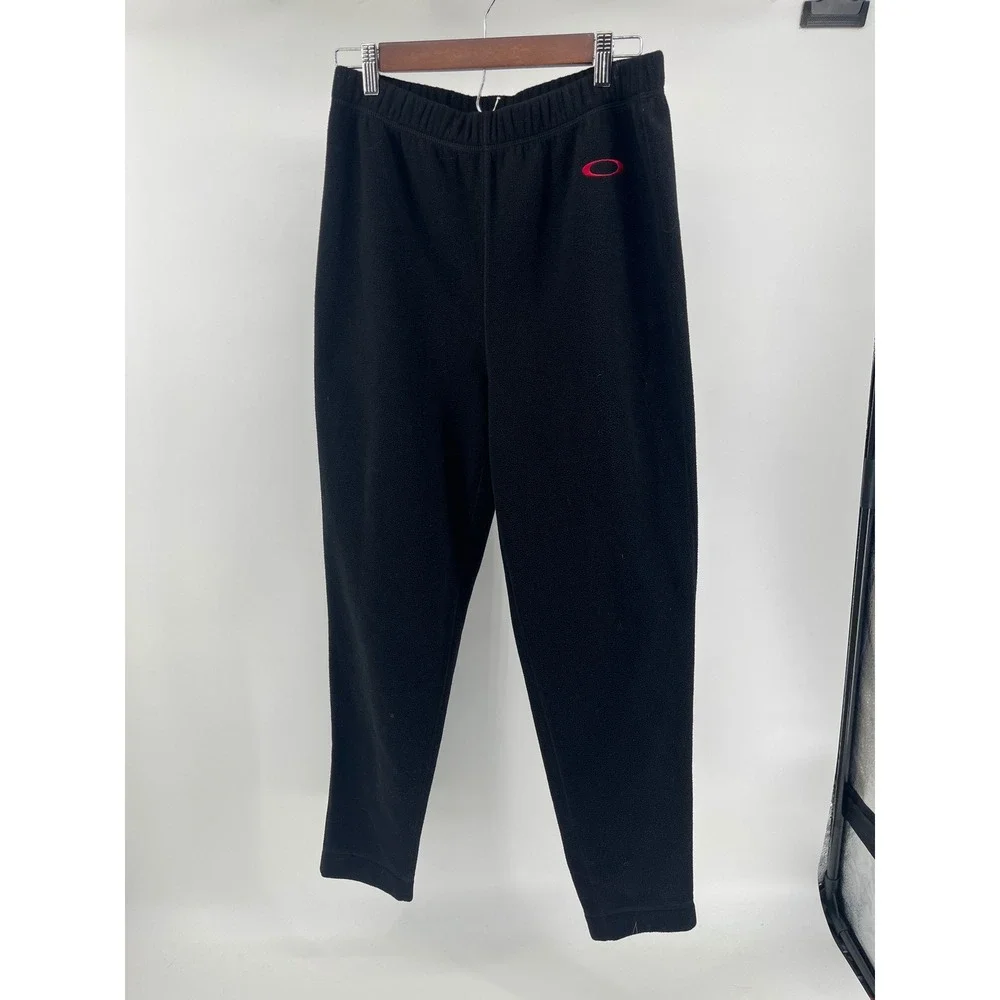 Oakley Software Vintage‎ Fleece Sweatpants Mens XL Black Red Logo Made in Canada